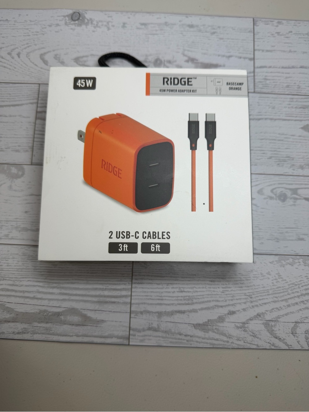RIDGE WALL CHARGER | 45W POWER ADAPTER KIT | BASECAMP ORANGE